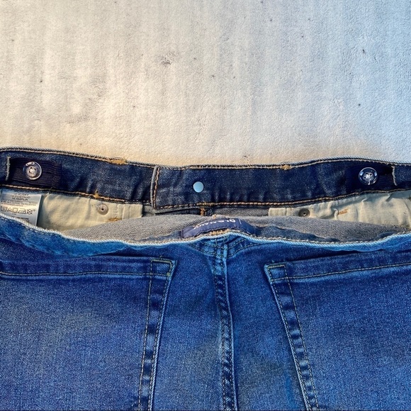 Old Navy Straight Leg Boys Blue Jeans Sz 16 Husky Adjustable Elastic Waist - Picture 10 of 11
